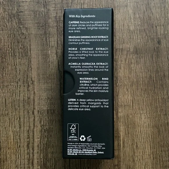 BNIB Sunday Riley Auto Correct Brightening Eye Cream